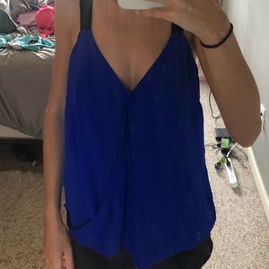 Royal blue charolette russe top